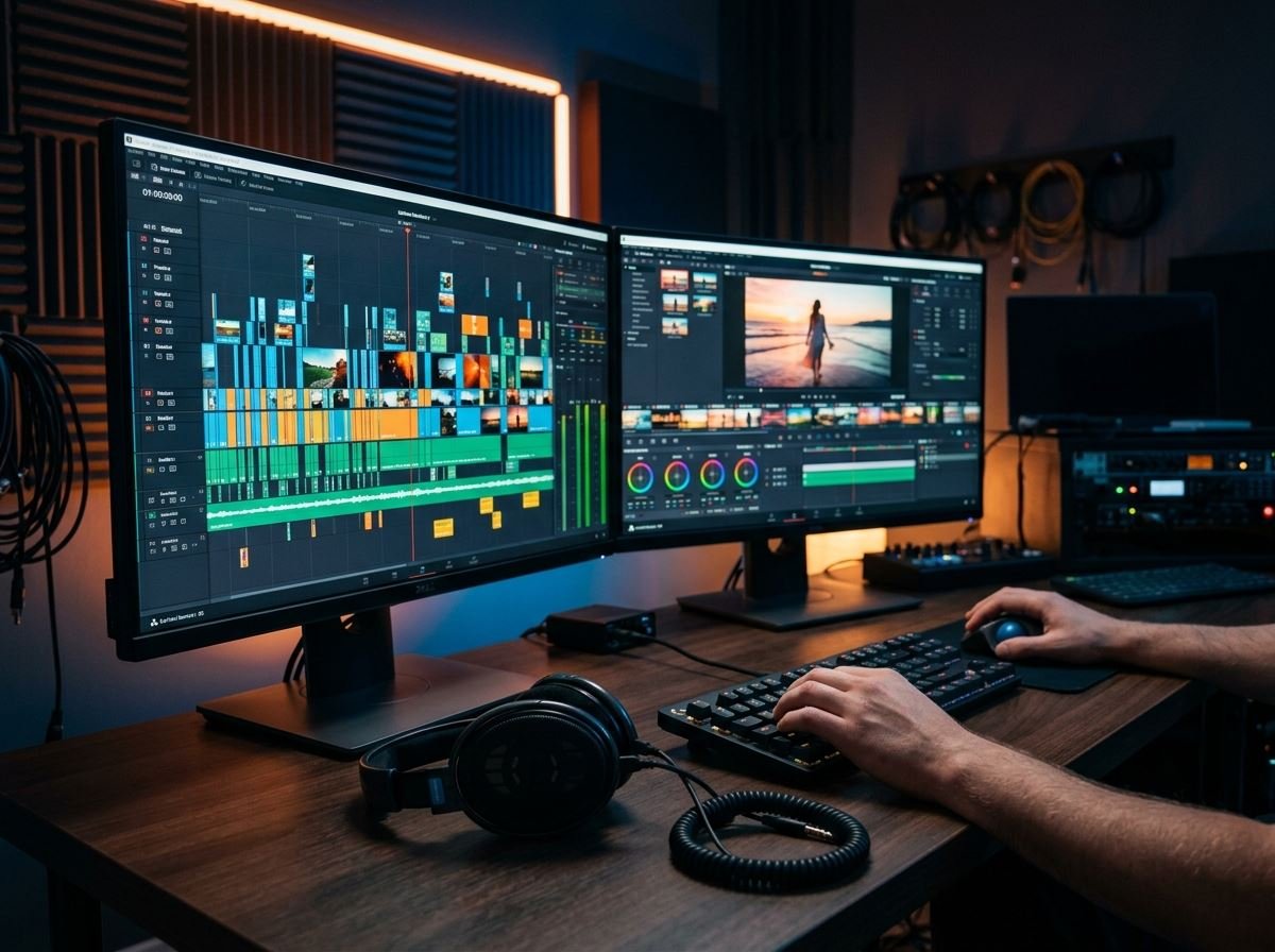 Video editing project timeline
